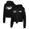 Pro Standard Black New York Jets Split Logo Full-zip Hoodie In Black