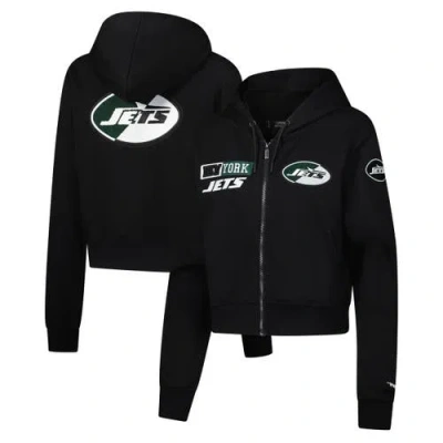 Pro Standard Black New York Jets Split Logo Full-zip Hoodie