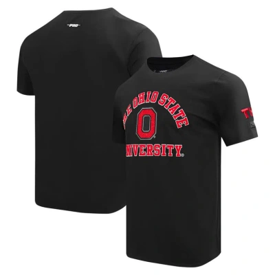 Pro Standard Black Ohio State Buckeyes Classic Stacked Logo T-shirt