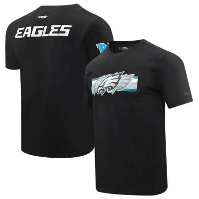 Pro Standard Black Philadelphia Eagles Retro Striper T-shirt