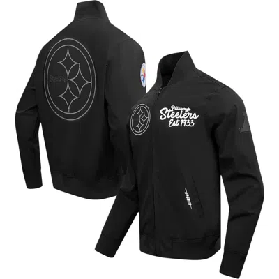 Pro Standard Black Pittsburgh Steelers Paint The City Twill Full-zip Jacket