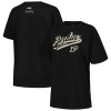 Pro Standard Black Purdue Boilermakers Script Tail Oversized Boyfriend T-shirt In Black