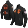 Pro Standard Black San Francisco Giants Area Code Twill Full-zip Jacket In Black