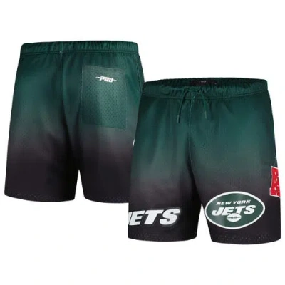 Pro Standard Black/green New York Jets Ombre Mesh Shorts In Multi