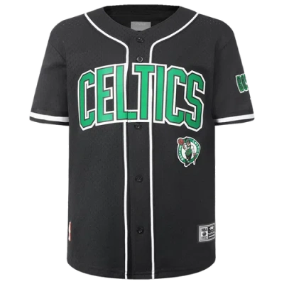 Pro Standard Kids' Boys  Boston Celtics Classic Mesh Button Down Shirt In Green