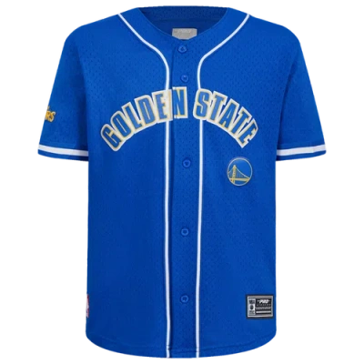 Pro Standard Kids' Boys  Golden State Warriors Classic Mesh Button Shirt In Blue
