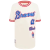 Pro Standard Boys  Atlanta Braves Retro Classic Ss Striped Rib Tee In Blue