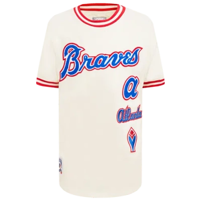 PRO STANDARD BOYS PRO STANDARD PRO STANDARD ATLANTA BRAVES RETRO CLASSIC SS STRIPED RIB TEE