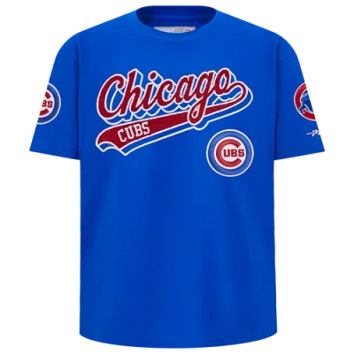 Pro Standard Kids' Boys   Chicago Cubs Script T-shirt In Blue