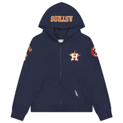 Pro Standard Kids' Boys   Houston Astros Classic Flc Fz Hoodie In Blue
