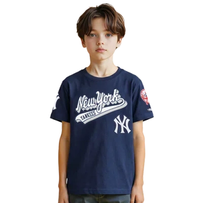 Pro Standard Kids' Boys   Ny Yankees Script T-shirt In Blue