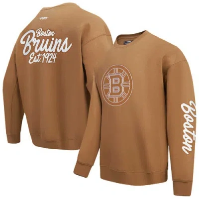 Pro Standard Brown Boston Bruins Paint The City Pullover Sweatshirt