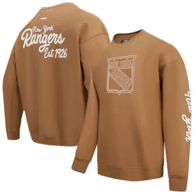 Pro Standard Brown New York Rangers Paint The City Pullover Sweatshirt