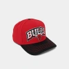 Pro Standard Chicago Bulls Nba S-stacked Pinch Front Snapback Hat In Red/black