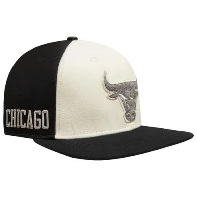 Pro Standard Cream Chicago Bulls French Terry Snapback Hat In Neutral
