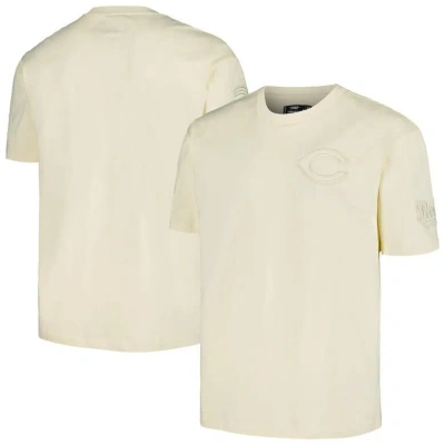 Pro Standard Cream Cincinnati Reds Neutral Cj Dropped Shoulders T-shirt