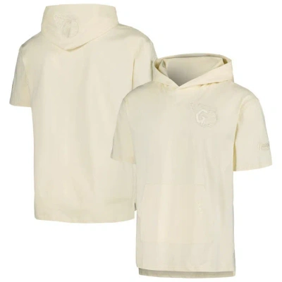 Pro Standard Cream Cleveland Guardians Neutral Short Sleeve Hoodie T-shirt