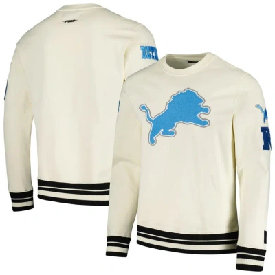 Pro Standard Cream Detroit Lions Retro Classics Fleece Pullover Sweatshirt