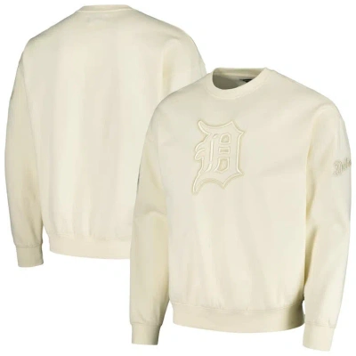 Pro Standard Cream Detroit Tigers Neutral Drop Shoulder Pullover Sweatshirt