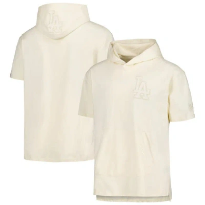 Pro Standard Cream Los Angeles Dodgers Neutral Short Sleeve Hoodie T-shirt