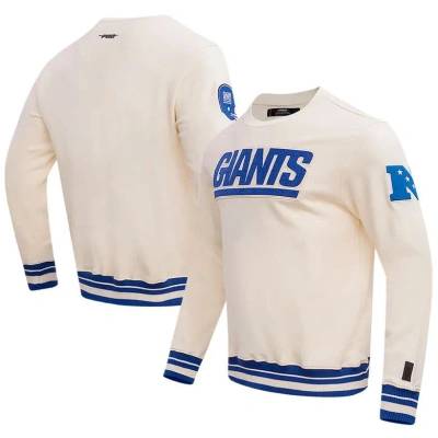 Pro Standard Cream New York Giants Retro Classics Fleece Pullover Sweatshirt