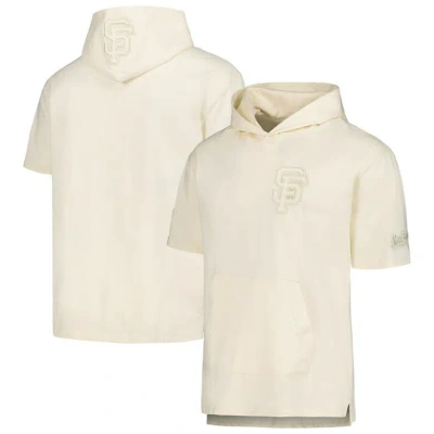Pro Standard Cream San Francisco Giants Neutral Short Sleeve Hoodie T-shirt