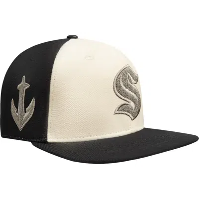 Pro Standard Cream Seattle Kraken French Terry Snapback Hat In White