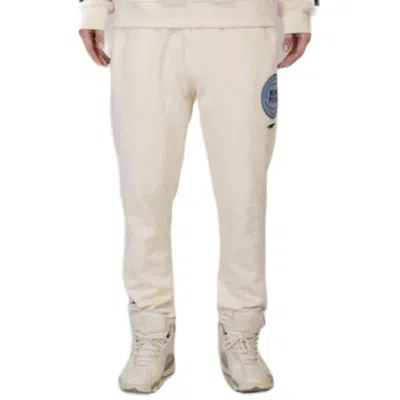 Pro Standard Detroit Pistons Varsity Blues Fleece Sweatpants In Beige In Neutral