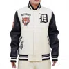 Pro Standard Detroit Tigers Retro Classic Varsity Jacket In Eggshell/midnight)