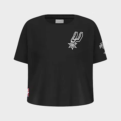 Pro Standard Girls' Little Kids San Antonio Spurs Nba Boxy T-shirt In Black