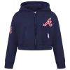 Pro Standard Girls   Atlanta Braves Classic Flc Fz Hoodie In Blue