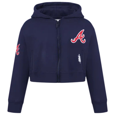 PRO STANDARD GIRLS PRO STANDARD ATLANTA BRAVES CLASSIC FLC FZ HOODIE