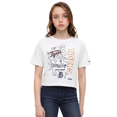 Pro Standard Kids' Girls  Detroit Tigers Sketch T-shirt In Multi