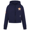 Pro Standard Girls  Houston Astros Classic Flc Fz Hoodie In Blue