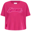Pro Standard Girls   Los Angeles Lakers Triple Pink Ss Boxy Tee In Pink