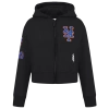 Pro Standard Girls  New York Mets Classic Flc Fz Hoodie In Black