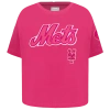 Pro Standard Girls  New York Mets Triple Pink Ss Boxy Tee In Pink