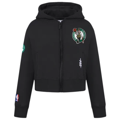 Pro Standard Kids' Girls   Boston Celtics Classic Flc Fz Hoodie In Black