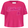 Pro Standard Girls  Detroit Tigers Triple Pink Ss Boxy Tee In Pink