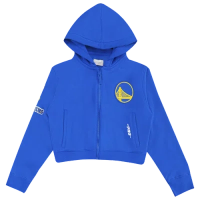 Pro Standard Kids' Girls   Golden State Warriors Classic Flc Fz Hoodie In Blue