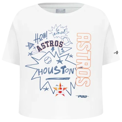 Pro Standard Kids' Girls   Houston Astros Sketch T-shirt In White