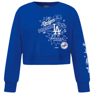 Pro Standard Kids' Girls   La Dodgers Sketch Fleece In Blue