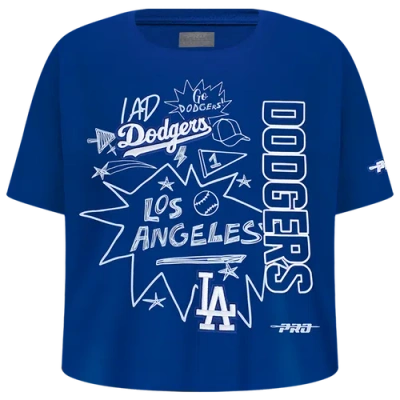 Pro Standard Kids' Girls   La Dodgers Sketch T-shirt In Blue