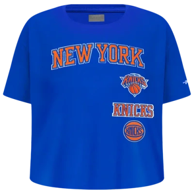 Pro Standard Kids' Girls   New York Knicks Retro Classic Ss Boxy Tee In Blue