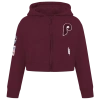 Pro Standard Girls   Philadelphia Phillies Classic Flc Fz Hoodie In Burgundy