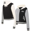Pro Standard Gray Baltimore Ravens Reverse French Terry Colorblock Full-zip Hoodie In Gray