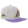 PRO STANDARD PRO STANDARD GRAY/PURPLE LOS ANGELES LAKERS CLASSIC LOGO TWO-TONE SNAPBACK HAT