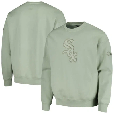 Pro Standard Green Chicago White Sox Neutral Drop Shoulder Pullover Sweatshirt