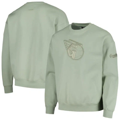 Pro Standard Green Cleveland Guardians Neutral Drop Shoulder Pullover Sweatshirt