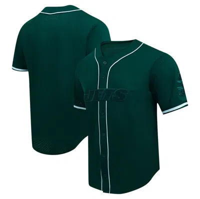 Pro Standard Green New York Jets Triple Tonal Mesh Button-up Shirt